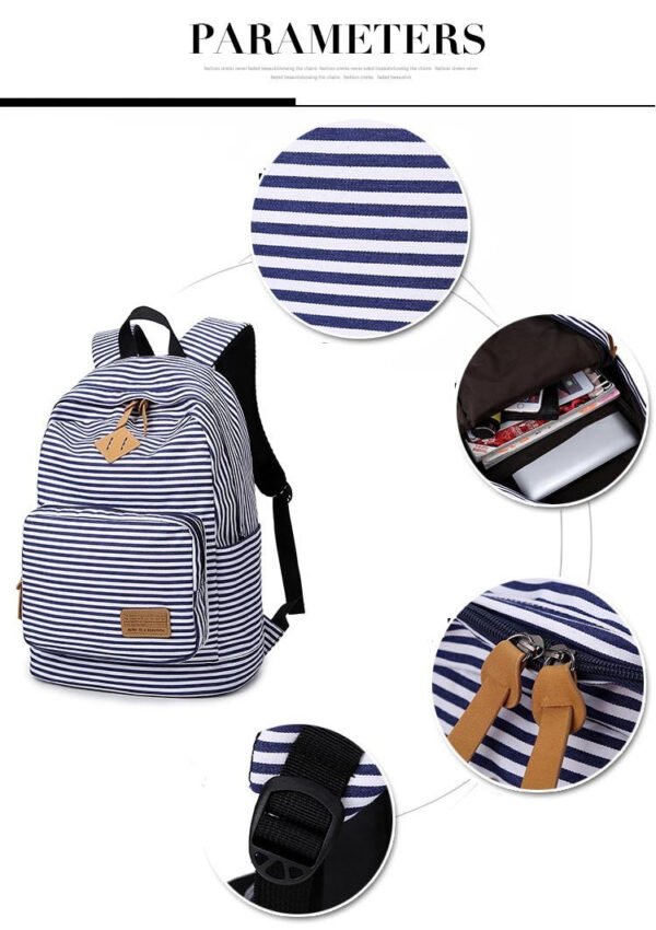 Feminine Canvas Backpack - Image 18