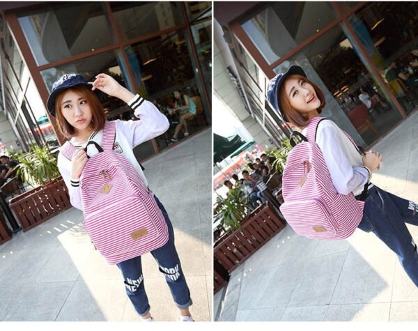 Feminine Canvas Backpack - Image 9