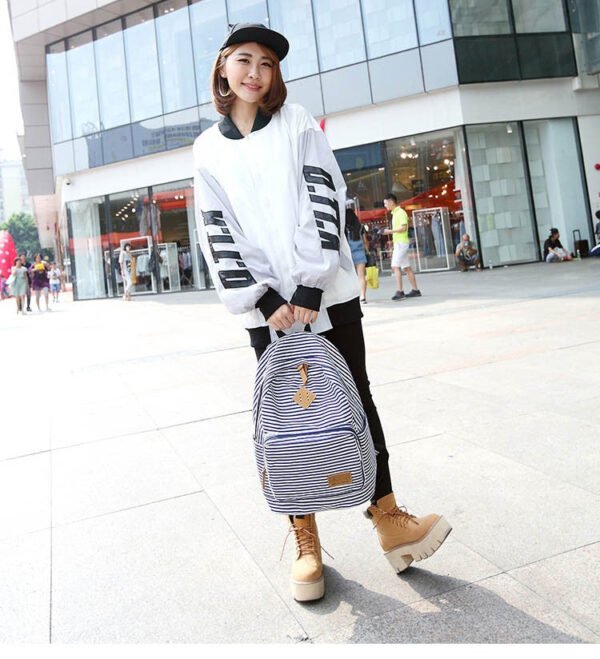 Feminine Canvas Backpack - Image 7