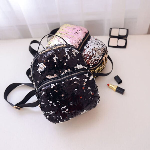 PU Leather Sequins Backpack - Image 16