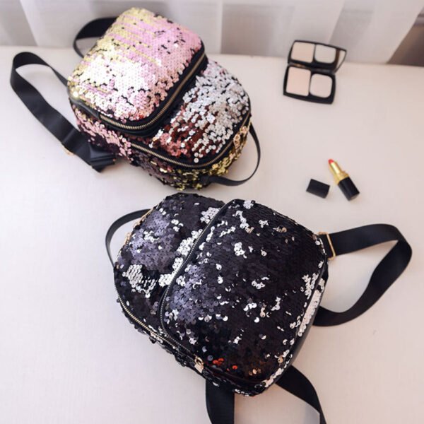 PU Leather Sequins Backpack - Image 12