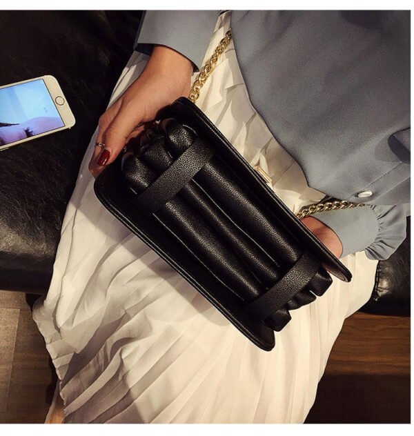 Chain Strap Flap Designer Shoulder Bag - Image 11