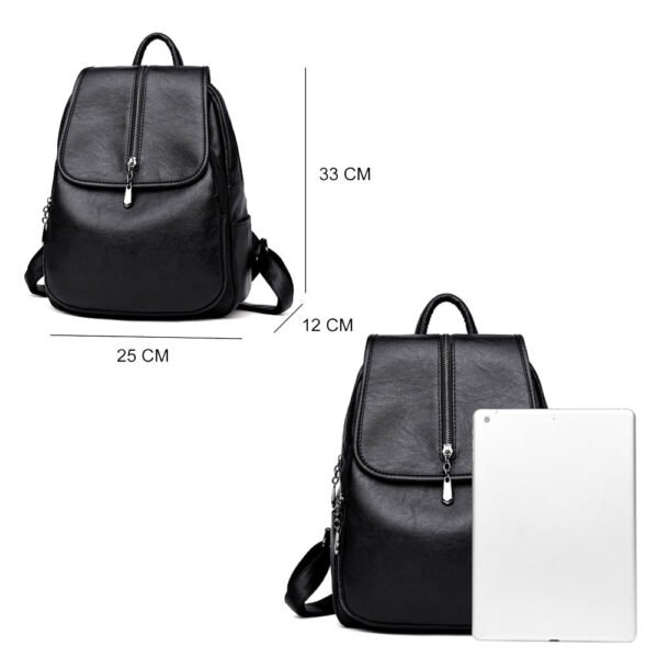 High Quality Leather Vintage Backpack - Image 9