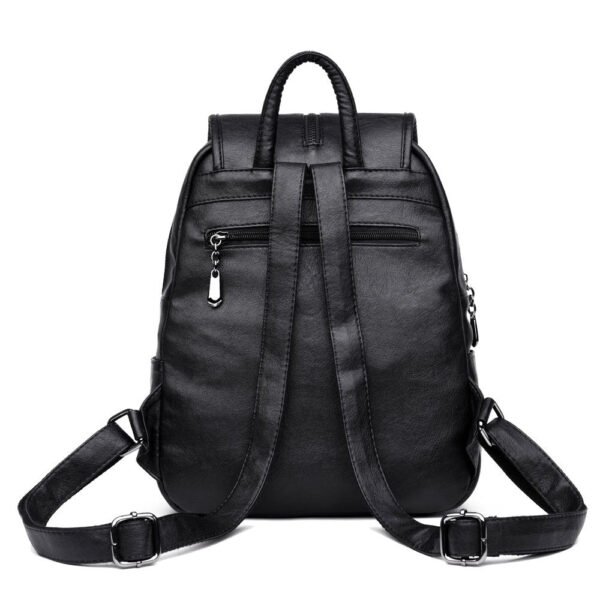 High Quality Leather Vintage Backpack - Image 6