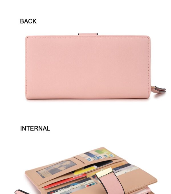Hollow Leaves Long Wallet For Women - Image 9