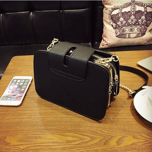 Chain Strap Flap Designer Shoulder Bag - Image 5