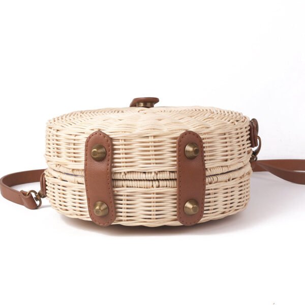 Bohemian Bali Rattan Beach Straw Bag - Image 4