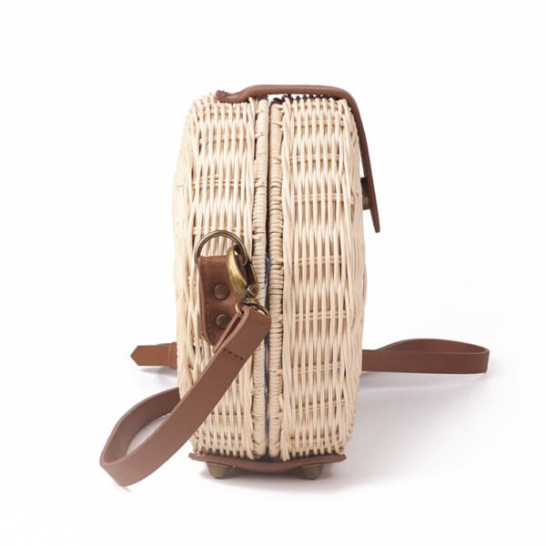 Bohemian Bali Rattan Beach Straw Bag - Image 6