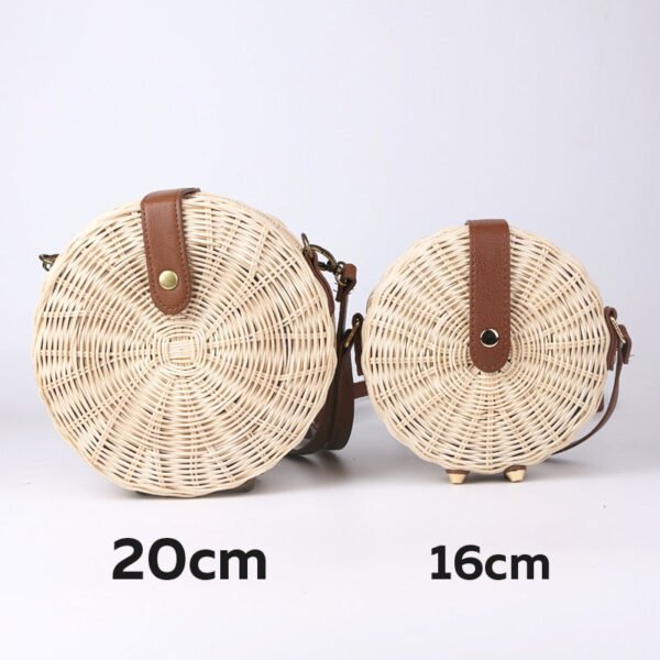 Bohemian Bali Rattan Beach Straw Bag - Image 2