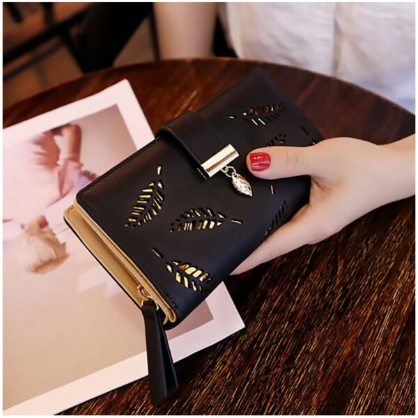 Hollow Leaves Long Wallet For Women - Image 15