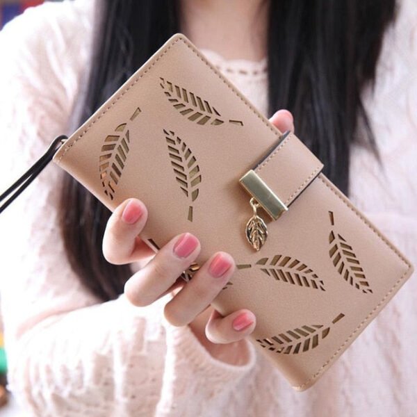 Hollow Leaves Long Wallet For Women - Image 5