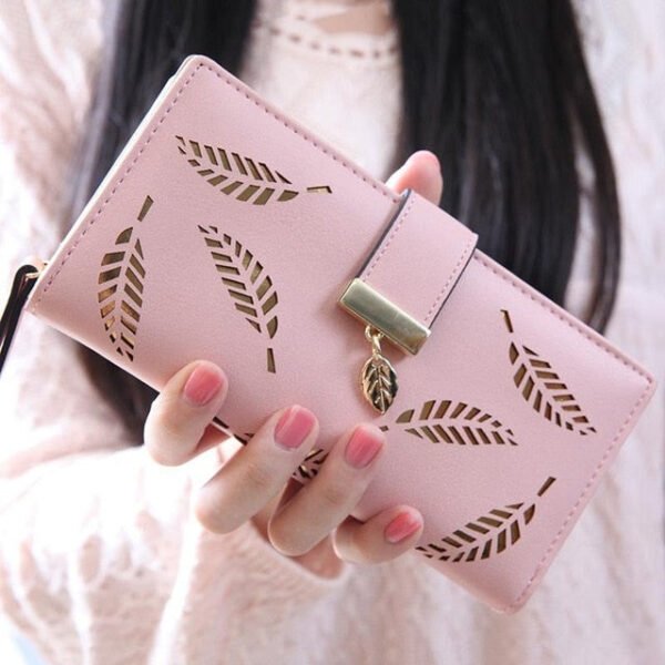 Hollow Leaves Long Wallet For Women - Image 6
