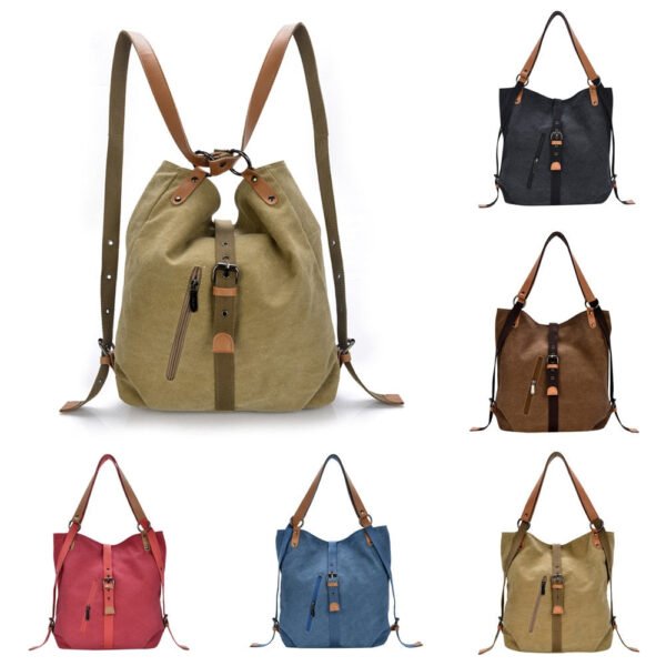 Canvas Shoulder Bag for Women - Image 7