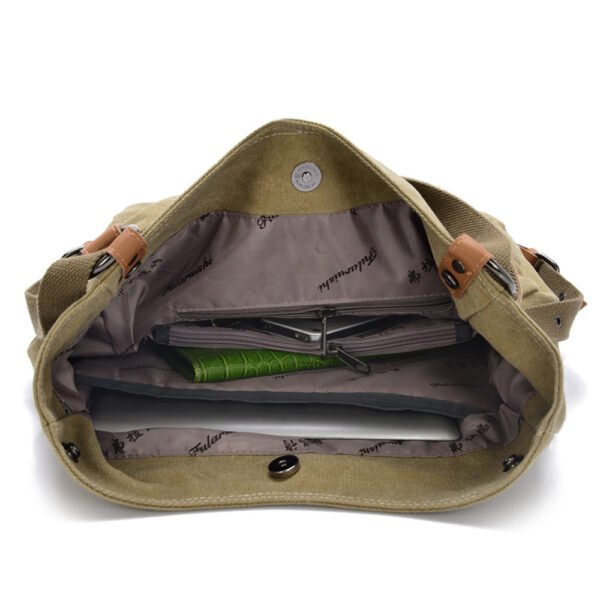 Canvas Shoulder Bag for Women - Image 12