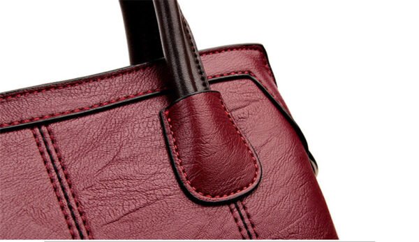 Genuine Leather Casual Tote Handbag - Image 12