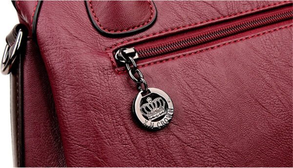 Genuine Leather Casual Tote Handbag - Image 13