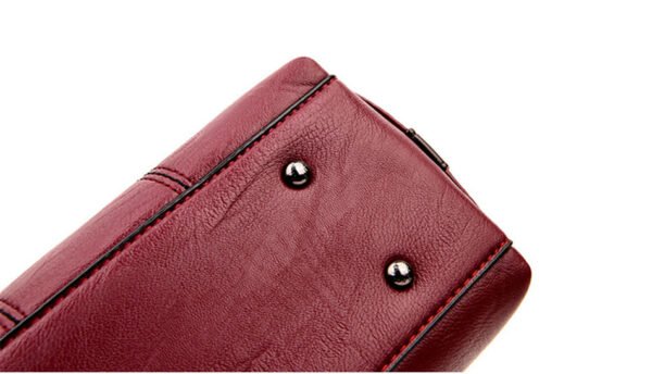 Genuine Leather Casual Tote Handbag - Image 16