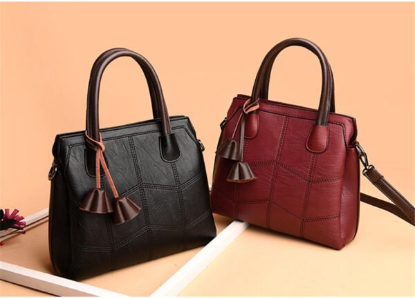 Genuine Leather Casual Tote Handbag - Image 19