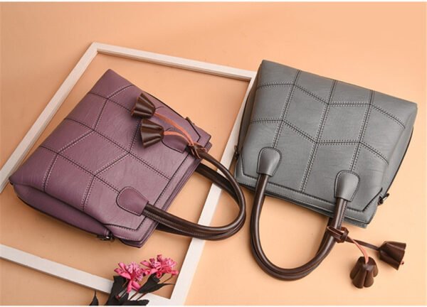 Genuine Leather Casual Tote Handbag - Image 21