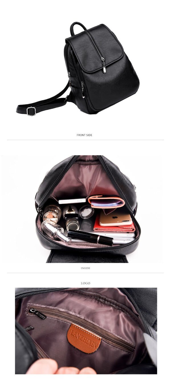 High Quality Leather Vintage Backpack - Image 11