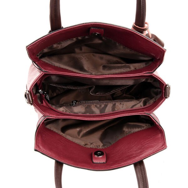 Genuine Leather Casual Tote Handbag - Image 18
