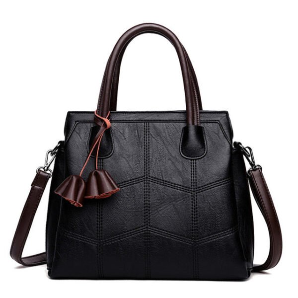Genuine Leather Casual Tote Handbag - Image 2