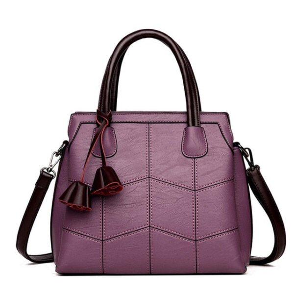 Genuine Leather Casual Tote Handbag - Image 5