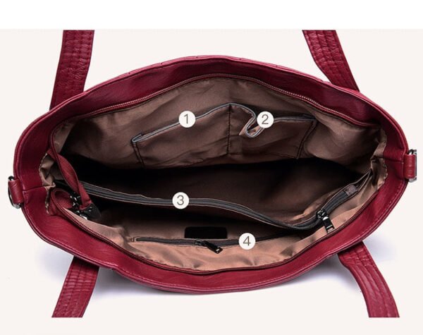 High Quality Vegan Leather Shoulder Bag - Image 13