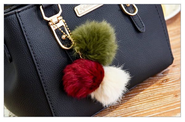 Hairball Ornaments Totes Solid Sequined Handbag - Image 14
