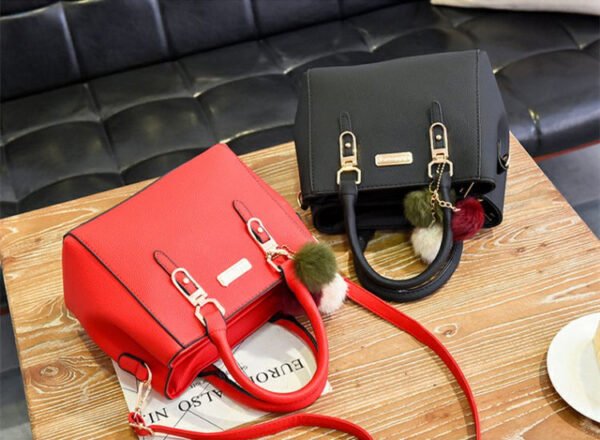 Hairball Ornaments Totes Solid Sequined Handbag - Image 10